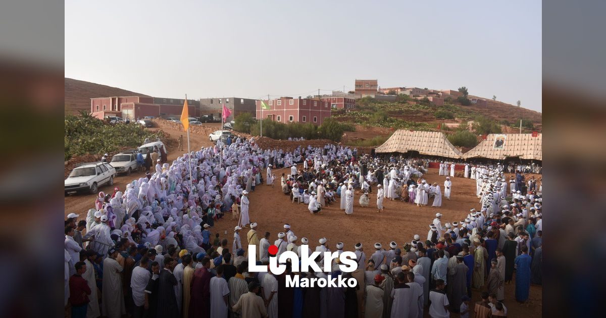 Traditionele viering in een Amazigh dorp in het zuiden van Marokko