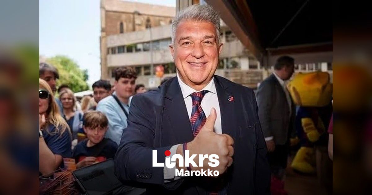Joan Laporta, voorzitter van FC Barcelona, tijdens een persmoment