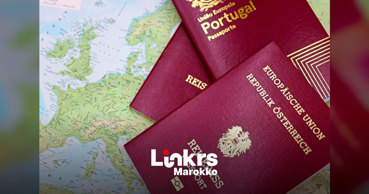 Paspoort met visumaanvraag voor België