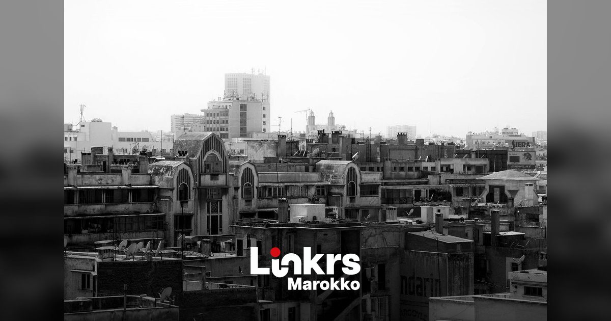 Gesloopte woningen in een volkswijk in Casablanca