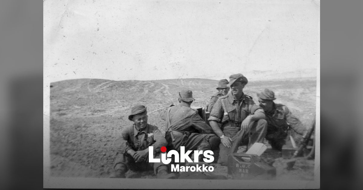 Historische afbeelding van Marokkaanse goumiers tijdens de Tweede Wereldoorlog