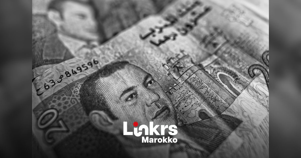Marokkaanse dirham-biljetten en euro's naast elkaar