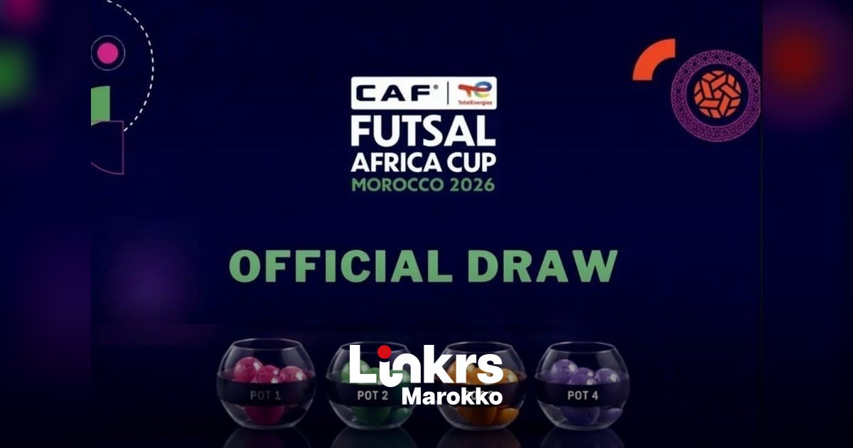 Loting Afrika Cup zaalvoetbal 2026 maandag in Rabat