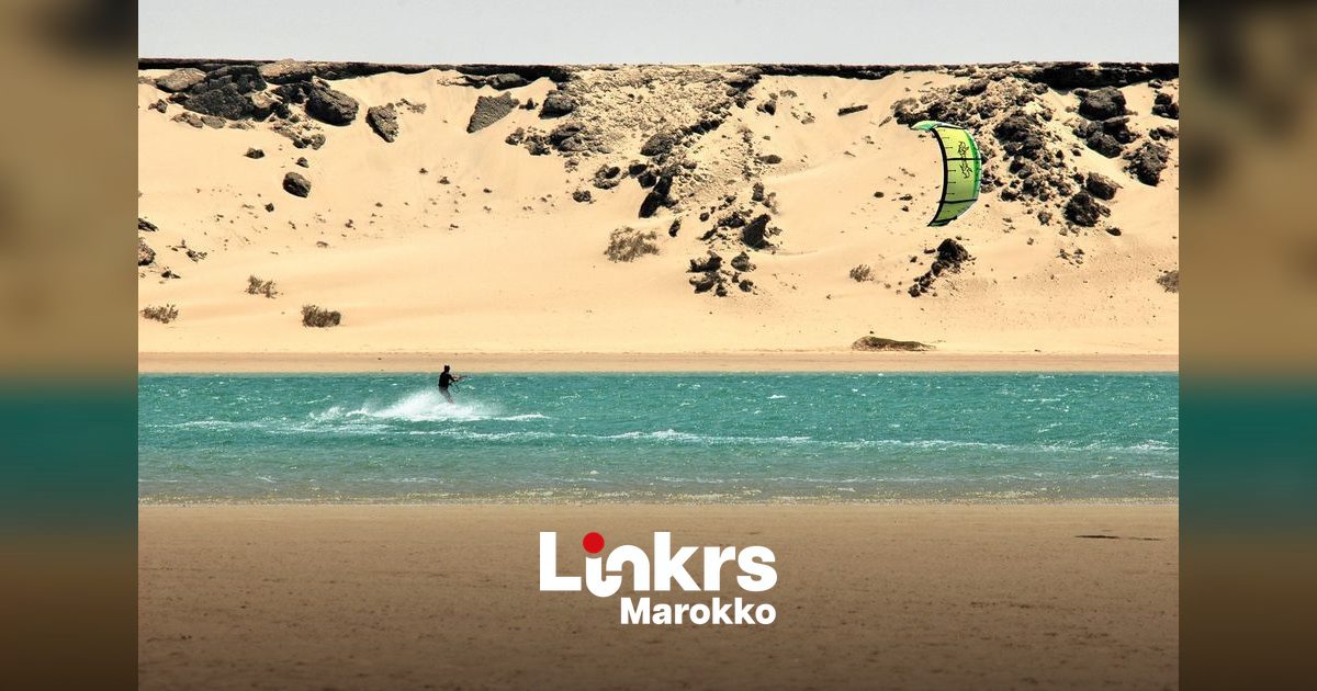 Kustlandschap bij Dakhla in het zuiden van Marokko