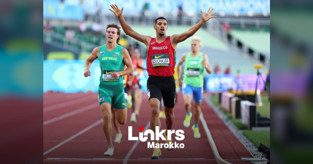Marokkaanse loper Imad Bouchejda pakt WK-goud op de 800 meter