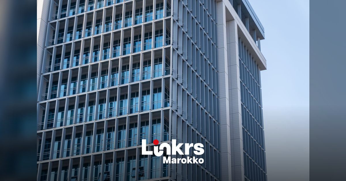 Financieel district met kantoorgebouwen in Marokko