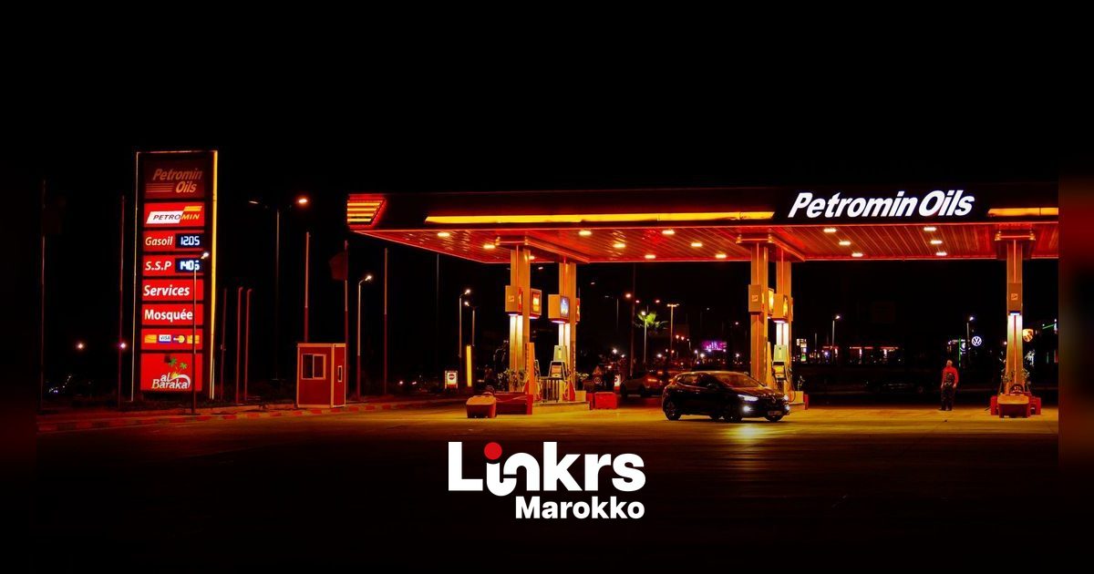 Tankstation in Marokko met stijgende brandstofprijzen