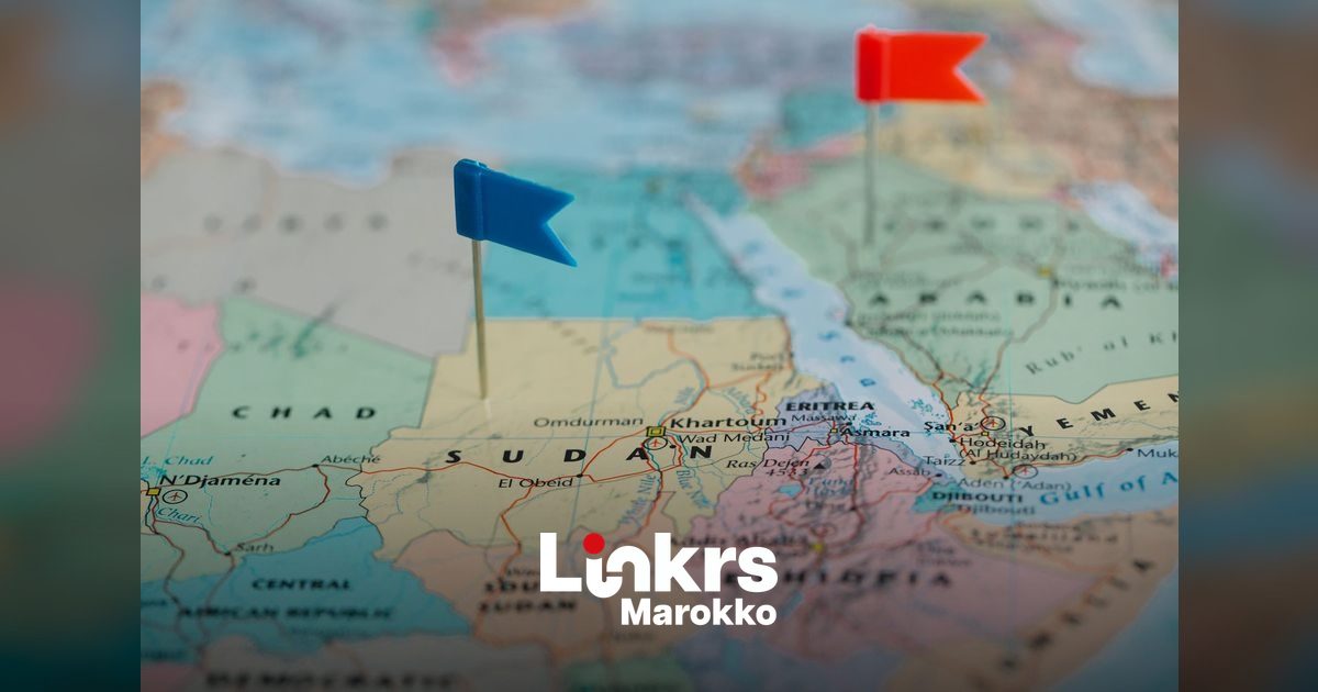 Kaart van de Sahelregio met Marokko en Algerije