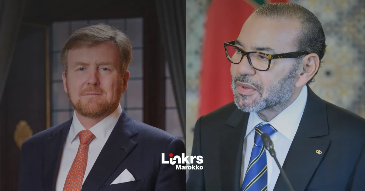 Koning Mohammed VI feliciteert Nederlandse koning Willem Alexander