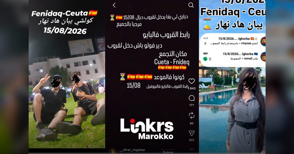Grensgebied tussen Marokko en de Spaanse enclave Sebta