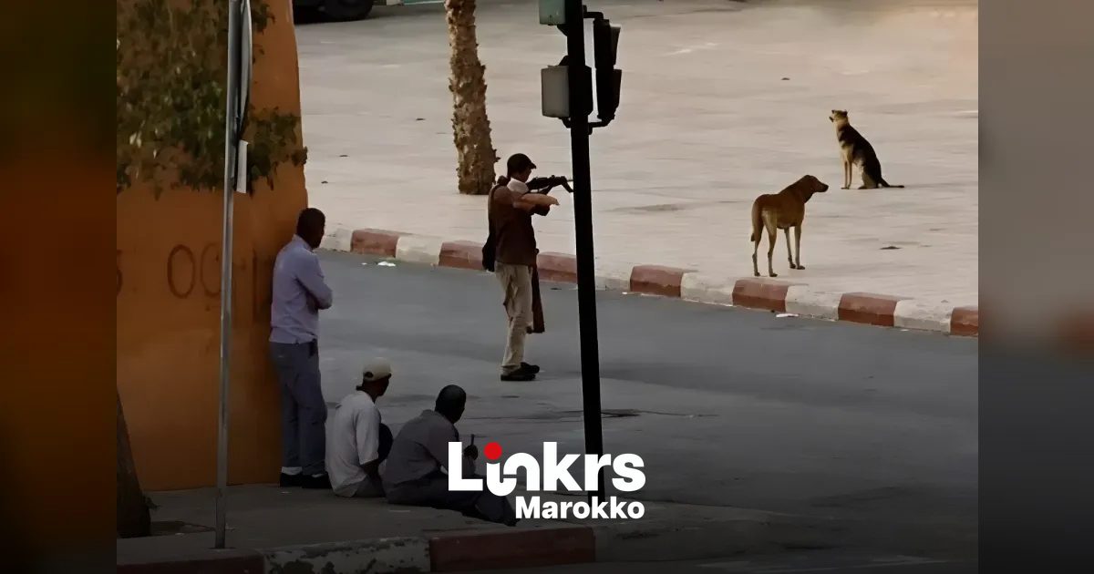 Straatbeeld in Tinghir, Marokko