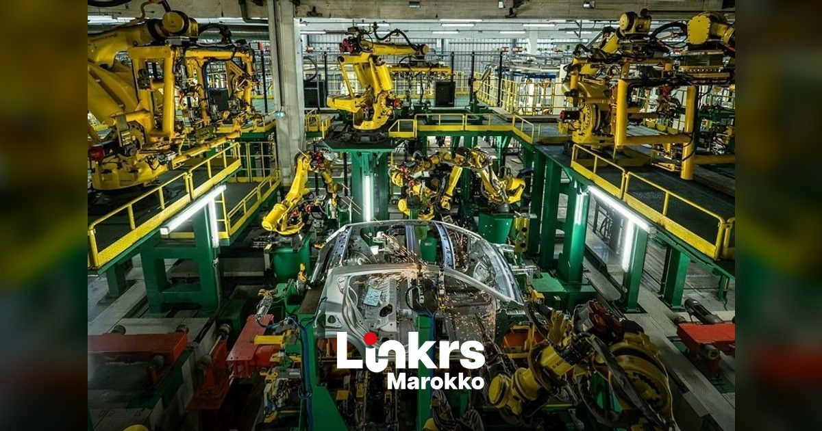 Productielijn in een autofabriek van Renault in Marokko