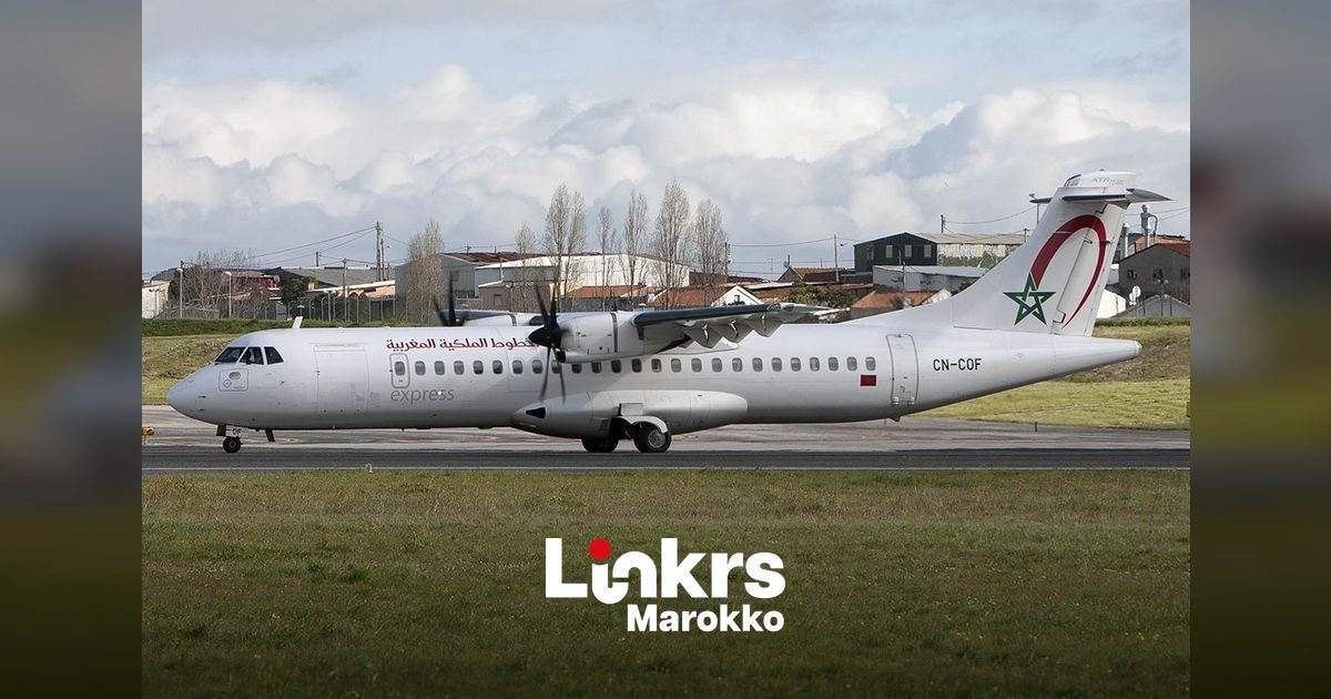 Vliegtuig van Royal Air Maroc op de luchthaven van Casablanca