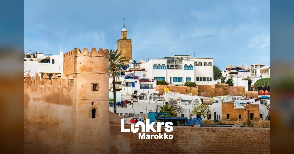 Skyline van Rabat met residentiële gebouwen in Marokko