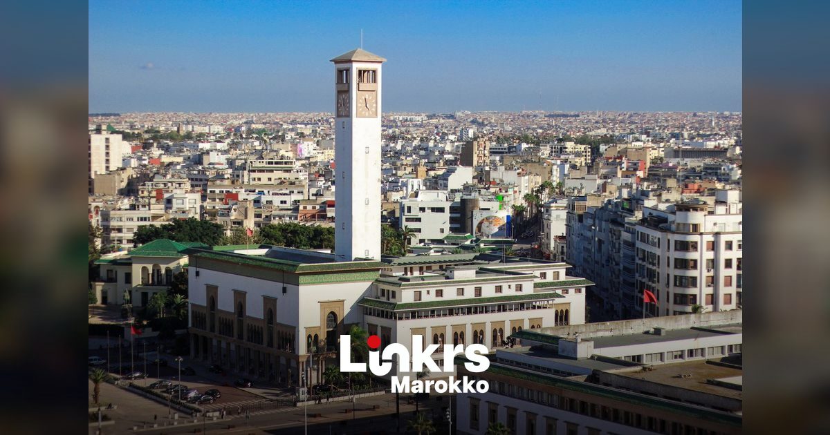 Skyline van Casablanca, economisch hart van Marokko